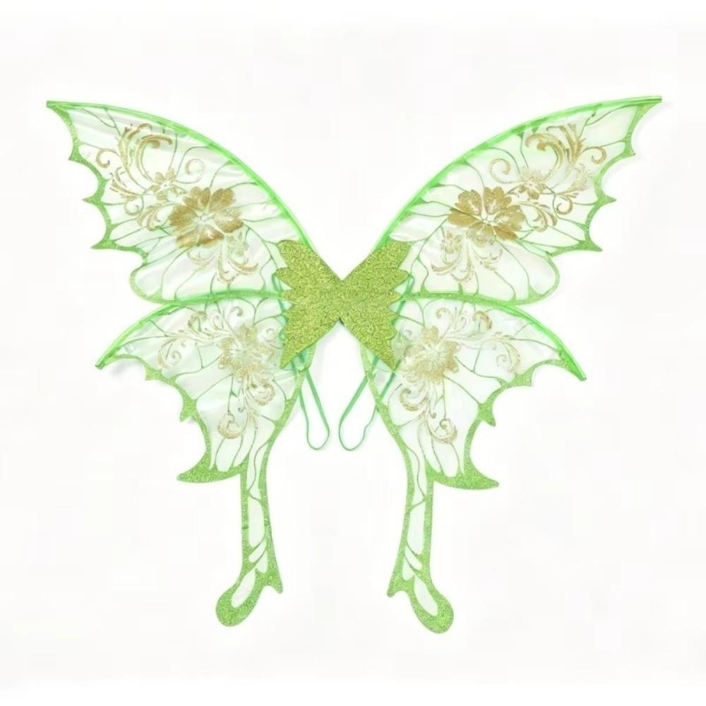 Sparkling Organza Butterfly Wings Floral Embroidered Cosplay Wings Fairy Wings  Halloween Party