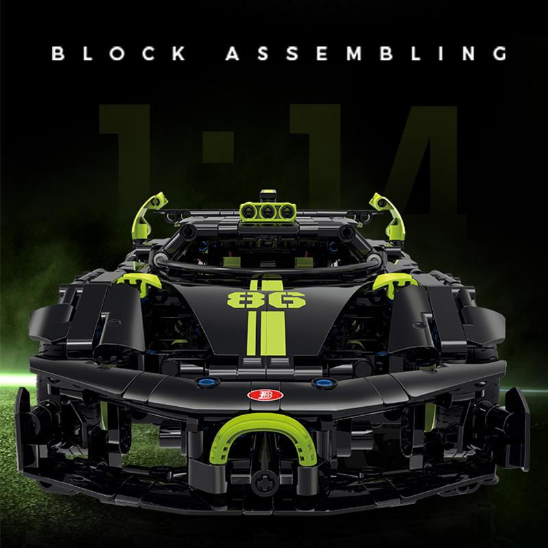 Технический чемпион Bugatied Speed Sports Гоночный автомобиль Строительный блок Украшение Модель Взрослые Кирпичи Игрушки для Детей Подарок