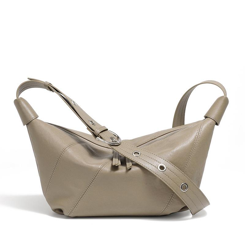The First Layer Of Cowhide, Winter Genuine Leather, Light Luxury, High-End Fashion, Single Shoulder Crossbody Underarm Bag Woman