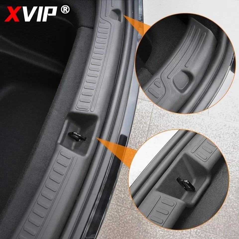 XVIP TPE Trunk Threshold Strip For Tesla Model Y 2021-23 Back Sill Anti Scratch Boot Loading Pad Protector ABS Side Corner Cover