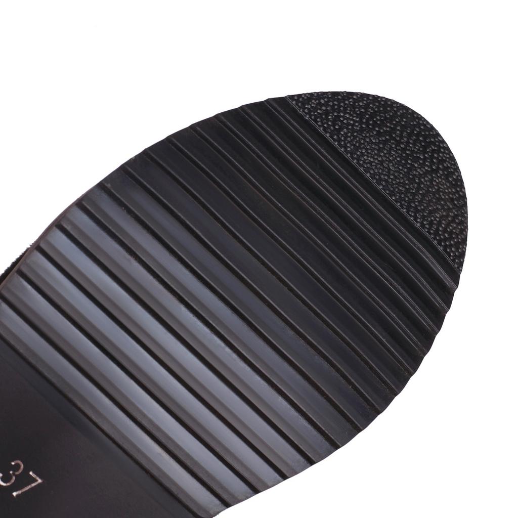 Женские сапоги на низком каблуке, осенне-зимние, новые, на толстом каблуке, большие размеры, теплые, плюшевые, средние сапоги