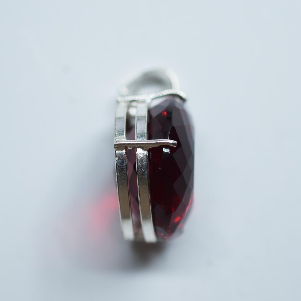 Сертифицированный 109,95 карат Красный Топаз Груша 925 Стерлинговое Серебро Натуральный Драгоценный Камень Подвеска my-362-k