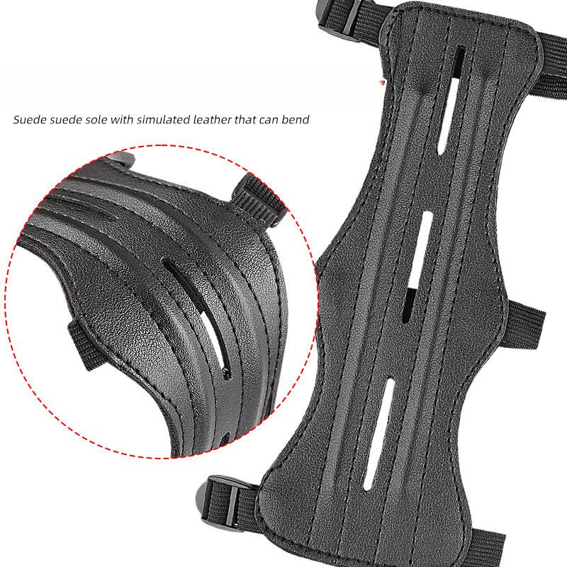 Соревнования по стрельбе на открытом воздухе, тренировка, защита руки, двухслойная перфорированная утолщенная защита руки для стрельбы из традиционного лука, защита руки для охоты с луком