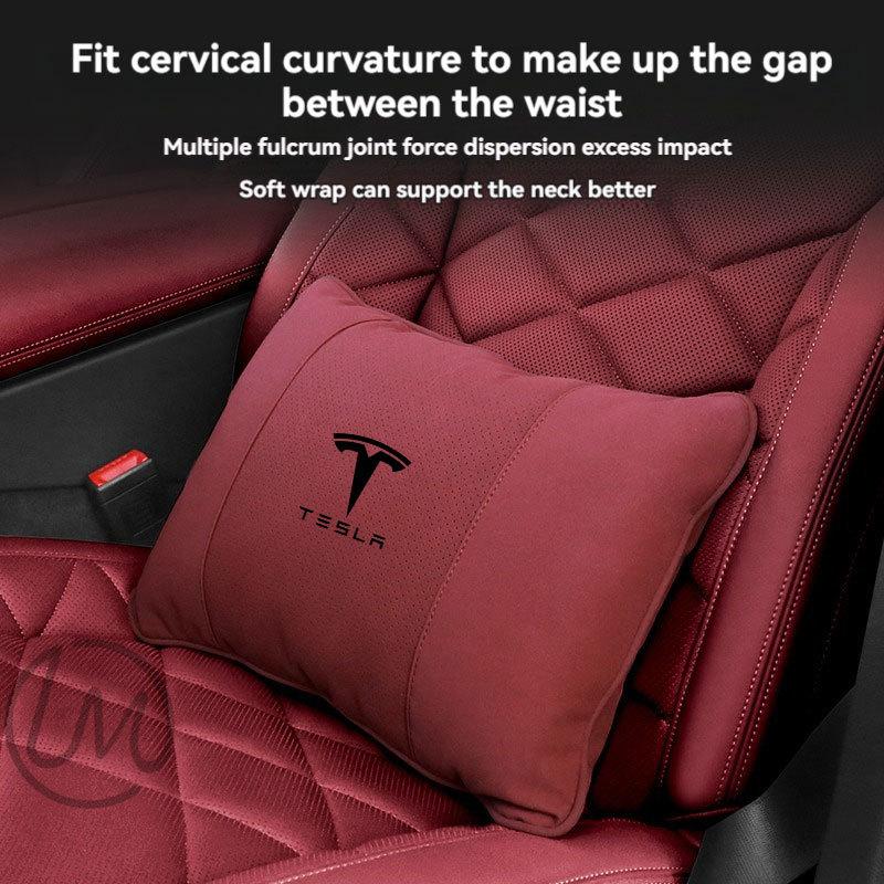 AMM1 For Tesla Model 3 Y X S Neck Pillow Headrest Pillow Automobile Seat Neck Rest Auto Seat Head Support Pillow Car Accessories