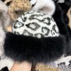 Плюшевая монгольская шапка с леопардовым принтом, женская, зимняя, утолщенная, морозостойкая, теплая, универсальная, с защитой для ушей, шапка-бассейн