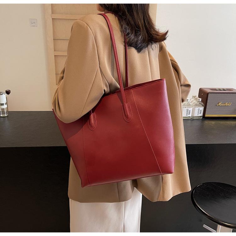 Popular Fashion Large Capacity Tote Bag Women's Shoulder Handbag Simple Fashion Large Capacity