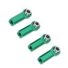 4 Pcs RC Link Rod End M4 Thread CW 7mm High Strength Alloy Ball Joint Head for 110 Model Car Green