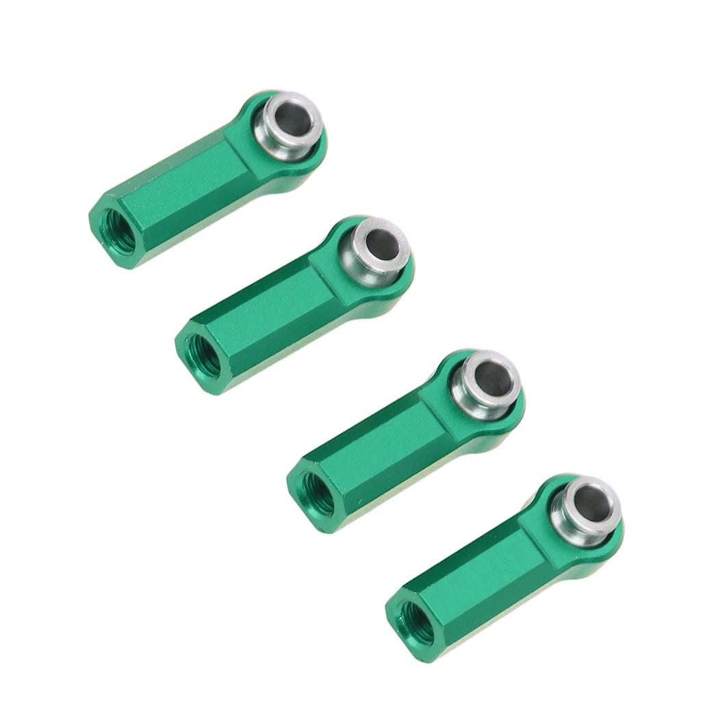 4 Pcs RC Link Rod End M4 Thread CW 7mm High Strength Alloy Ball Joint Head for 110 Model Car Green