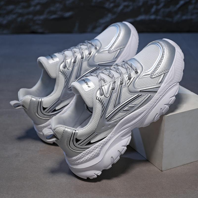 Всесезонные женские спортивные туфли, Дышащие женские спортивные туфли, Женские спортивные туфли на толстой подошве, увеличивающие рост