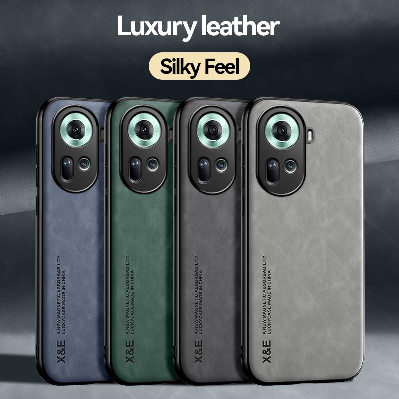 For OPPO Reno 11F 5G 6.7" Case Luxury Magnetic Leather Car Holder Phone Case For OPPO Reno11 F 11F 5g Shockproof Soft Back Cover