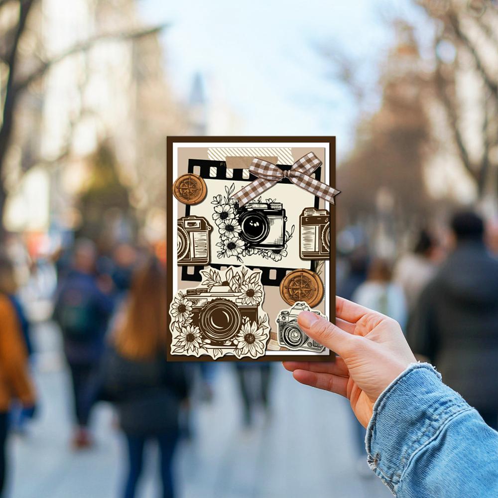 PVC Plastic Clear Stamps for DIY Scrapbooking Photo Album Decorative Cards Making Camera 160x110mm