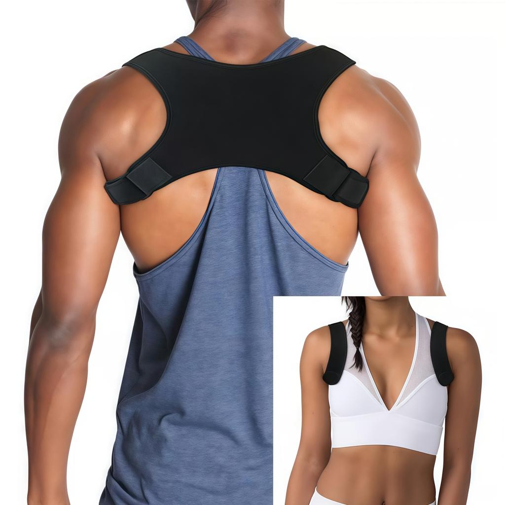 Цельный невидимый корректор осанки спины, регулируемые коррекционные ремни для взрослых мужчин и женщин, сидячая осанка, ключичные ремни
