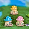 Mushroom House Micro-landscape Ornaments Resin Handicrafts Villa Houses Dreamy Fairy Tales Dream Decoration Accessories