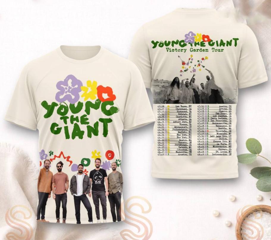 Young The Giant Victory Garden Tour 2026 AOP 3D TShirt MC1696