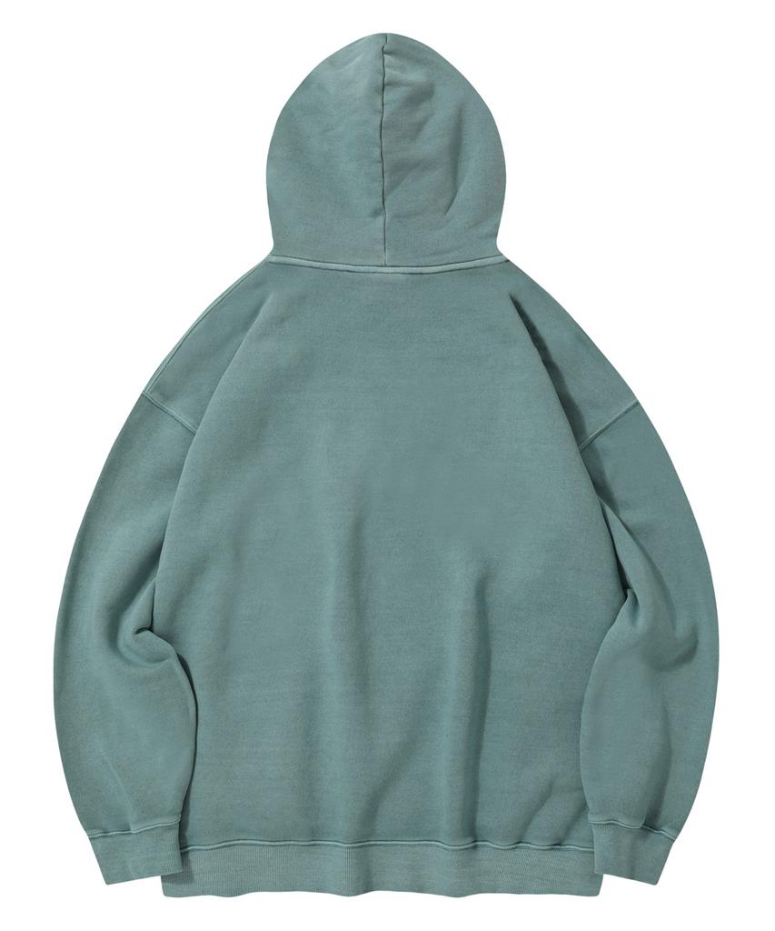 [M~4XL] Худи с пигментным логотипом Arch_Зеленый