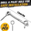 Набор защелок для сетчатой двери 12 штук Защелки для конфиденциальности из нержавеющей стали Подпружиненная защитная фурнитура для ванной комнаты, сарая, калитки бассейна, спа