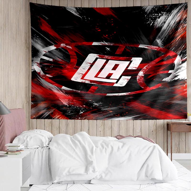 Los Angeles Clippers logo Tapestry for Bedroom Aesthetic Classroom Tapestries Wall Hanging for Living Room Dorm Office,Ideal Creative Gift