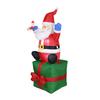 Christmas Inflatable Lights,  Santa Claus Outdoor Decoration Blow Up Santa Gift Box With Bright Led Christmas Decoration For Yard Holiday Indoor And O