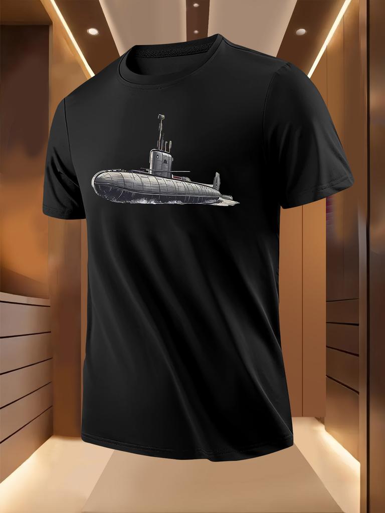 Navy Submarine Graphic Tshirt Graphic Tshirt - Breathable...