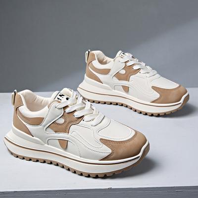 Кроссовки на платформе, женская мода, спортивная обувь для ходьбы, фитнеса на открытом воздухе, громоздкие кроссовки, новые повседневные кроссовки с толстой подошвой, увеличивающие рост