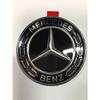 Оригинальная эмблема на капот двигателя Mercedes Benz с черным глянцевым лавровым венком и клейкой лентой