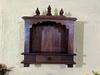 Handcrafted Wooden Wall Hanging Mandir: Small Pooja Ghar Temple