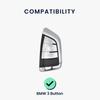 kwmobile Чехол для ключа автомобиля BMW с 3 кнопками, совместимый со смарт-ключом