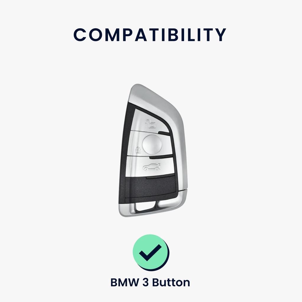 kwmobile Чехол для ключа автомобиля BMW с 3 кнопками, совместимый со смарт-ключом