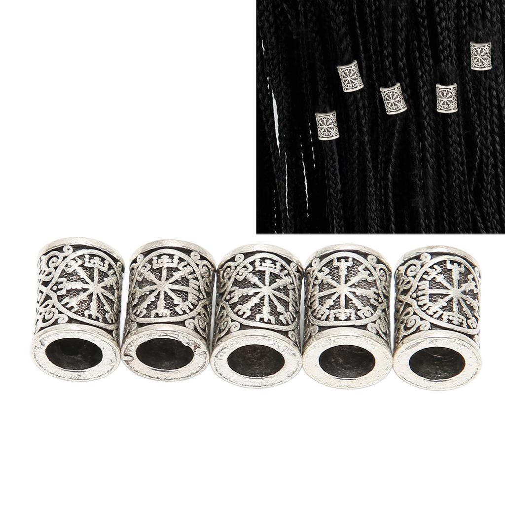 5 шт., трубочки для плетения волос, бусины, дреды, бусины для бороды, украшения для волос, аксессуары для плетения волос, ювелирные изделия «сделай сам»