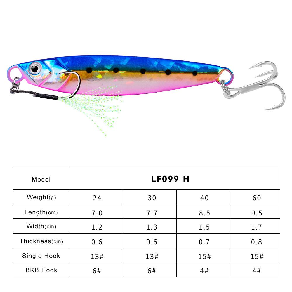 Lure Luminous Long Throw Lead Fish Metal Bait Sea Fishing Bionic False Bait Submerged Bait
