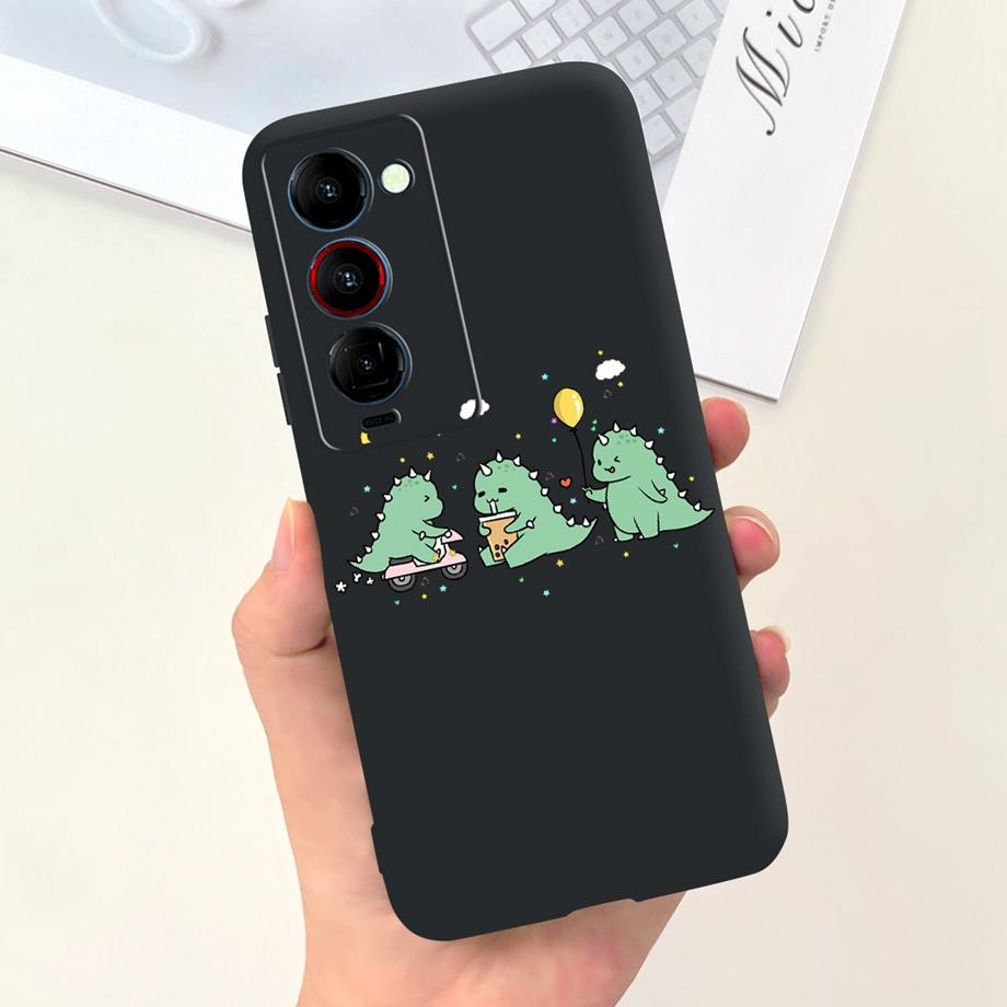 Для Tecno Camon 18 18i 18P 18 Premier Чехол Милый Кот Цветок Мультяшки Обложка Для Camon18 Premier Чехол для Телефона Camon18P Мягкий Funda Сумка