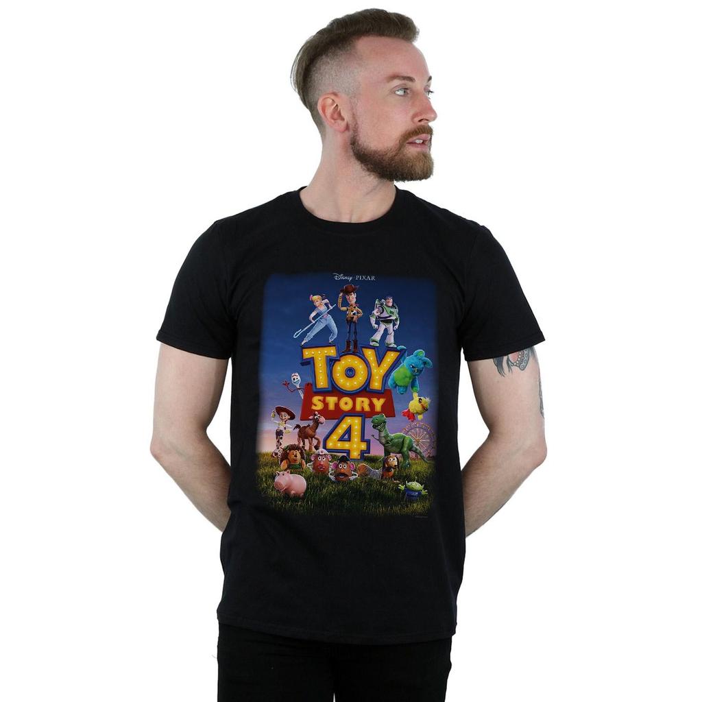 Disney Mens Toy Story 4 Poster Art T-Shirt