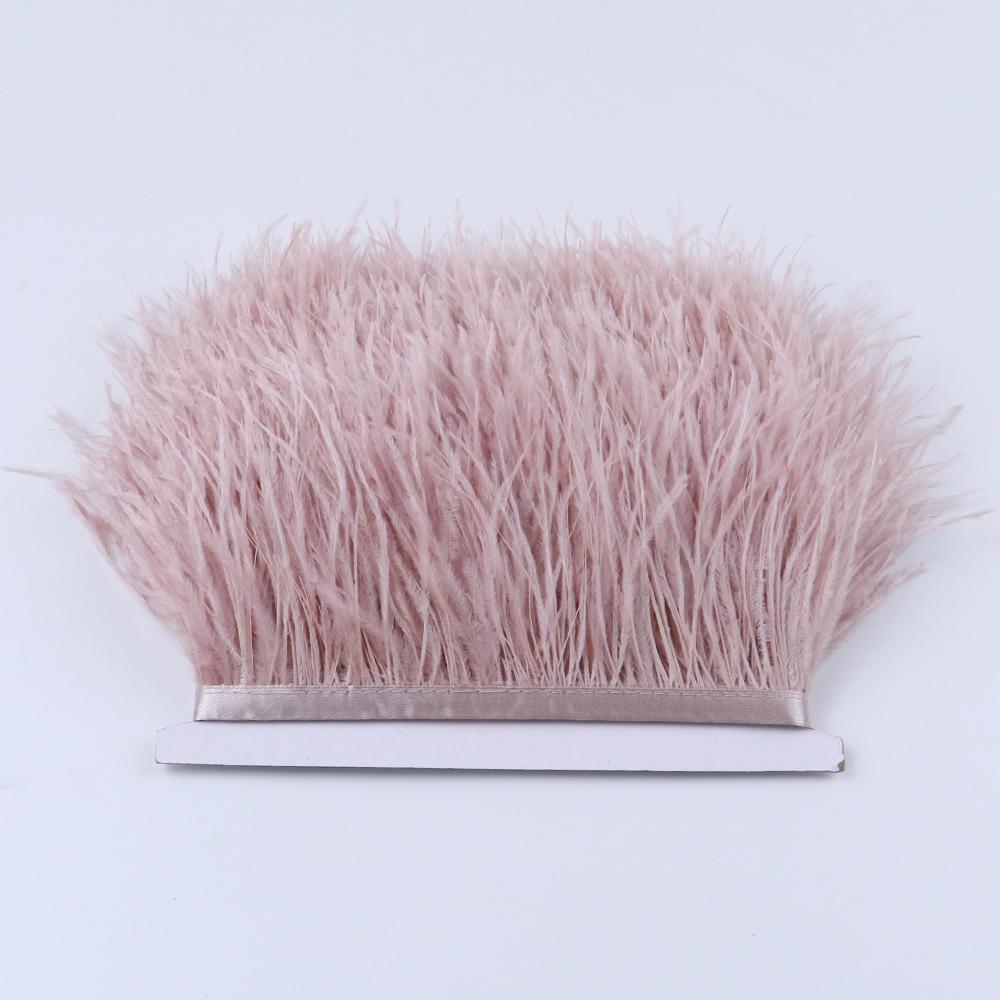 Перо 1 метр Пушистое Синее Страусиные Перья Отделка Бахрома 8-10 см Свадебное Украшение Лента из Перьев для Вечеринки Одежды Шитье Перья Поделки