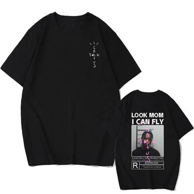 ГОРЯЧАЯ РАСПРОДАЖА футболки Cactus Jack из высококачественного хлопка для мужчин и женщин, футболка LOOK MOM I CAN FLY ASTROWORLD, хип-хоп, футболки с коротким рукавом, топы