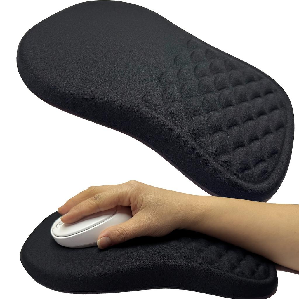 Ergonomic Mouse Pad with Wrist Support, Anti-Slip Rubber Base, Durable Edges, Smooth Surface for Gaming &Office Work,Quilted Texture for Enhanced Grip