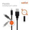 Câble - SUBTEL - System Connector - 1m - Transfert de données - Charge - Noir