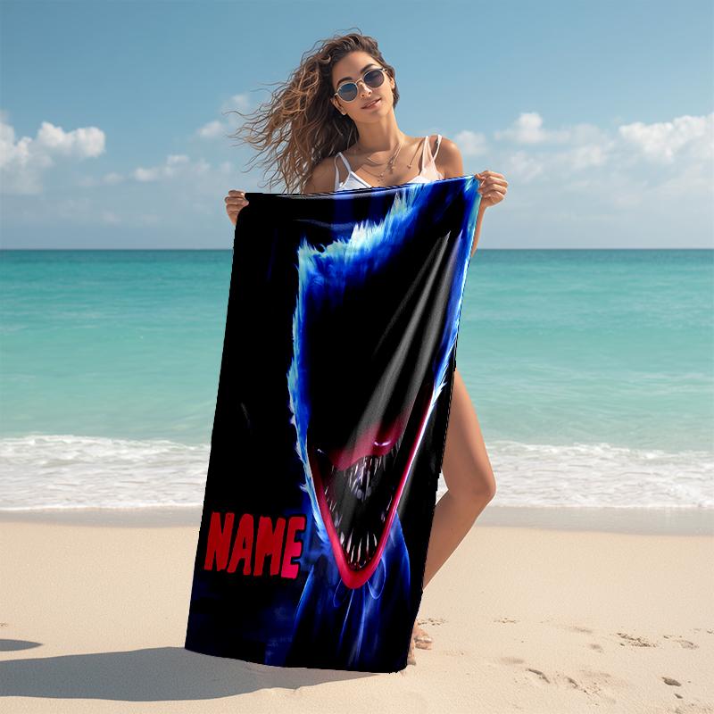 Personalized customized proof beach towel with Poppy Playtime pattern - soft, absorbent,quick-drying,perfect swimming,camping&bathing