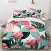 Пододеяльник Фламинго Кинг Квин 3D Розовый Животный Комплект Постельного Белья Для Детей Подростков Взрослых Акварельный Стиль Чехол Для Одеяла С Наволочкой