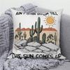Sofa Cushion White  Cover Home Decor Pillowcase Desert Cactus Flower Decorative