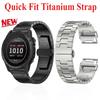 Быстросъемный титановый ремешок для Garmin Fenix 8/7X/6X/6XPro/5X/5XPlus 3 3HR 26 мм металлический ремешок для часов с застежкой для Descent Mk1 Mk2 Enduro