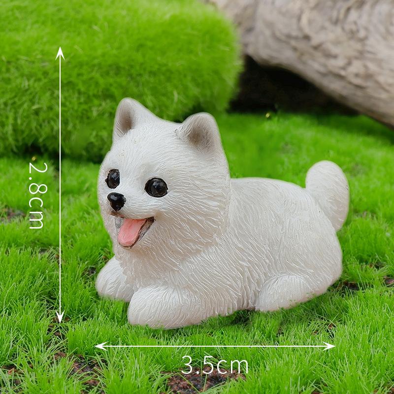 1Pc Resin Craft Miniature Figure Tiny For Bonsai Microlandscape Fairy Garden Decor Cute Small Dog Puppy Animal Decoration MIT