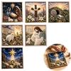 Набор для рукоделия в стиле Poke Art для начинающих, Христианская ткань, Набор для DIY, 3D вырезанные детали, Рождественские украшения, Тема Религиозная вера, Изготовление Рождественской сцены