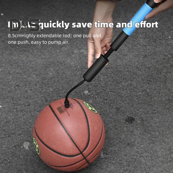 Спортивный насос для мячей Портативный воздушный насос для накачивания мячей с иглой для хранения Система накачивания Push And Pull Ручной насос для волейбола, баскетбола, футбола