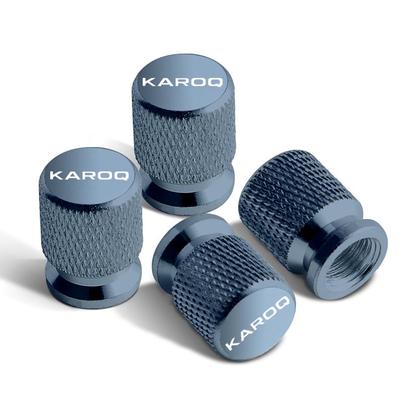 BYCP2 4pcs For Skoda Karoq Badge VRS Sport Line Car Wheel Tire Valve Caps Tyre Stem Covers Accessories Styling
