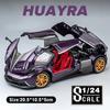 1/24 Pagani Huayra Dinastia Diecast Alloy Car Model Toys 4 Door Opened Sound And Light Pull Back Sports Vehicles For Child Gifts