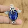 Natural Lapis Lazuli Gemstone Pendant 925 Sterling Silver Indian Jewelry