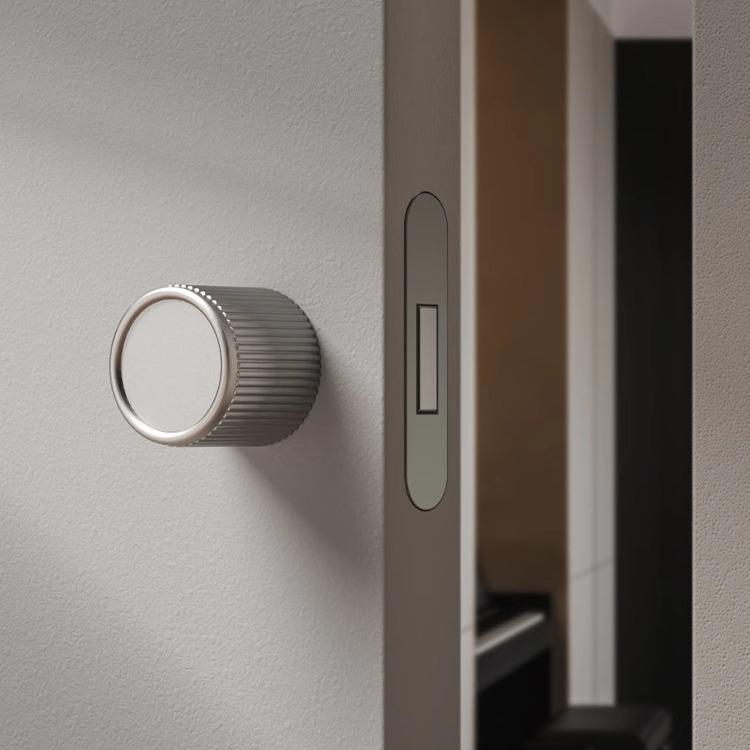 Spherical Minimalist Hidden Door Lock: Invisible, Keyed, Single-Sided for Bedroom Interior, No Handle