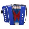 Portable Accordion Instrument 7 Keys 2 Bass Small Accordion Educational Musical Instrument Christmas Gift Choice