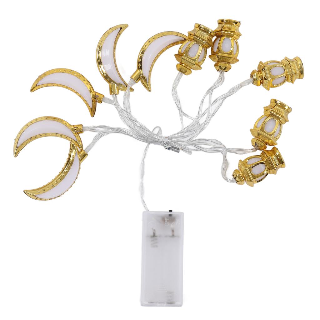 1.5M 10LED Ramadan Light Moon Shaped Festival String Light Decorative Lamp for Party Bedroom