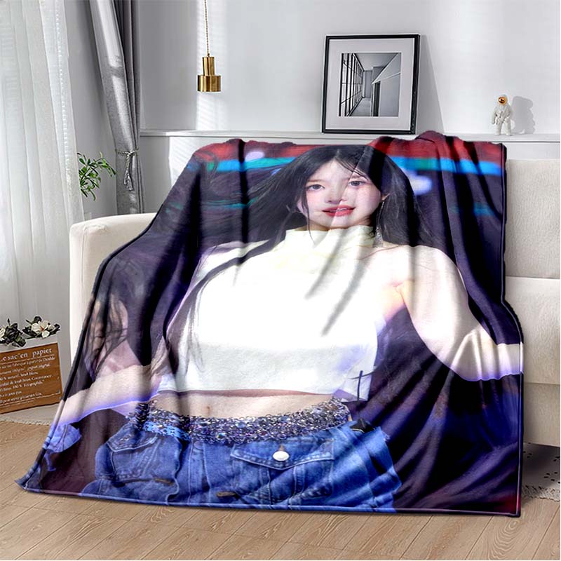 3D Printed Flannel Blanket I-ILLIT Combo K-POP Home Sofa Bed Blanket | Birthday Gift, Customizable